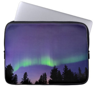 Housse Pour Ordinateur Portable Aurora Borealis & Trees Manitoba, Canada