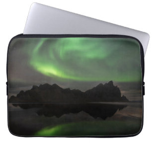 Housse Pour Ordinateur Portable Aurores boréales Plage de Vestrahorn Hofn, Islan