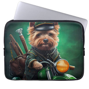 Housse Pour Ordinateur Portable Australien Terrier conduite vélo St. Patrick's Day