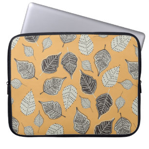 Housse Pour Ordinateur Portable Automne motif sans couture avec feuille. Maladie v