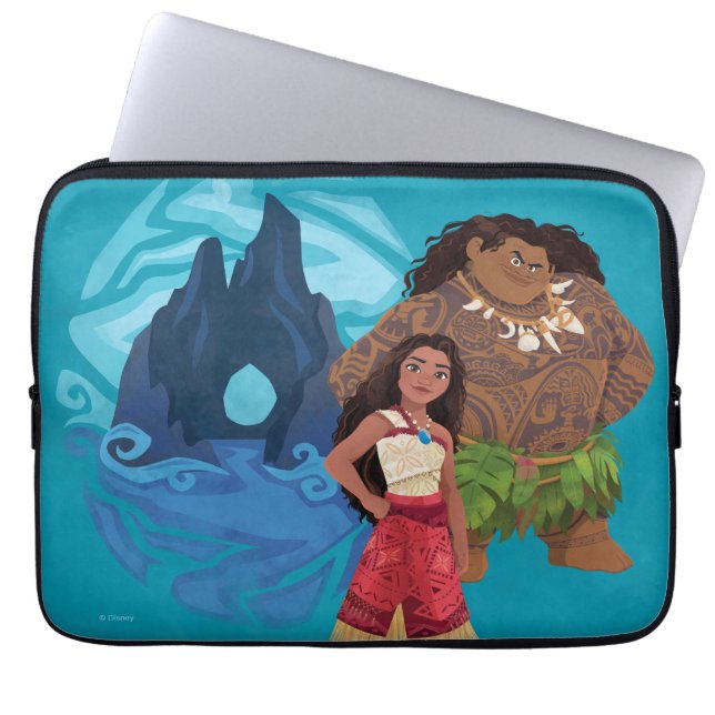 Housse Pour Ordinateur Portable Aventures Moana & Maui en Océanie (Devant)