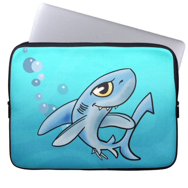 Housse Pour Ordinateur Portable Awesome Cartoon Shark (Devant)