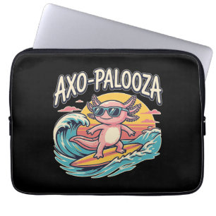 Housse Pour Ordinateur Portable Axolotl Axo-Palooza parodie du style de surf des p