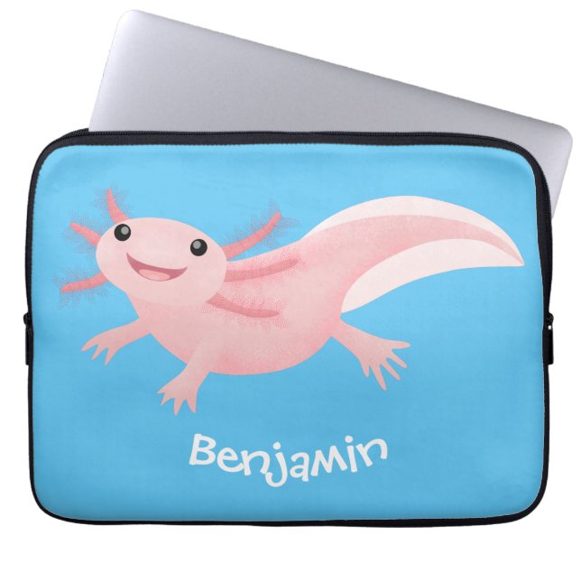 Housse Pour Ordinateur Portable axolotl rose pâle (Devant)