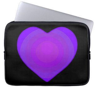 Housse Pour Ordinateur Portable B&W Purple Hearts Beating