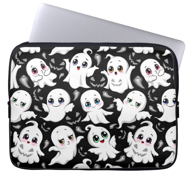 Housse Pour Ordinateur Portable Baby Ghosts Éffrayant mignon Halloween humeur (Devant)