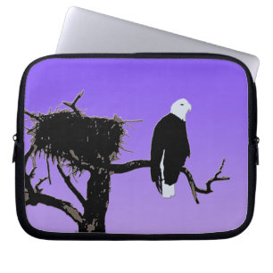 Housse Pour Ordinateur Portable Bald Eagle at Sunset - Art original de la faune