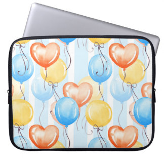 Housse Pour Ordinateur Portable Ballons colorés : aquarelle couleur motif sans cou