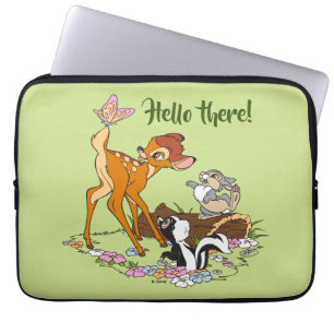 Housse Pour Ordinateur Portable Bambi Avec Le Papillon Sur La Queue