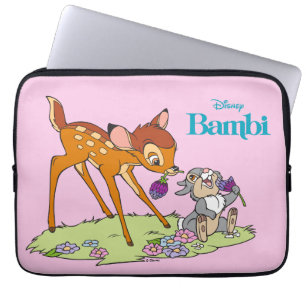 Housse Pour Ordinateur Portable Bambi & Thumper Manger Des Fleurs De Cloches