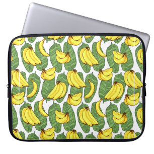 Housse Pour Ordinateur Portable Banana Fruit Feuilles Motif tropical