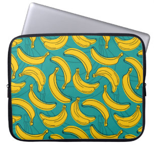 Housse Pour Ordinateur Portable Banane jaune : Noir Vintage