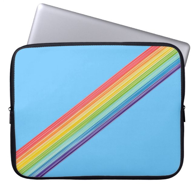 Housse Pour Ordinateur Portable Bandes arc-en-ciel diagonales (Devant)