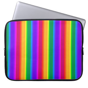 Housse Pour Ordinateur Portable Bandes arc-en-ciel irrégulières