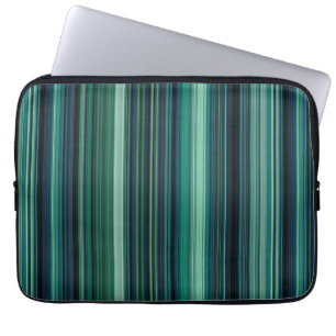 Housse Pour Ordinateur Portable Bandes bleues aqua et sarcelle