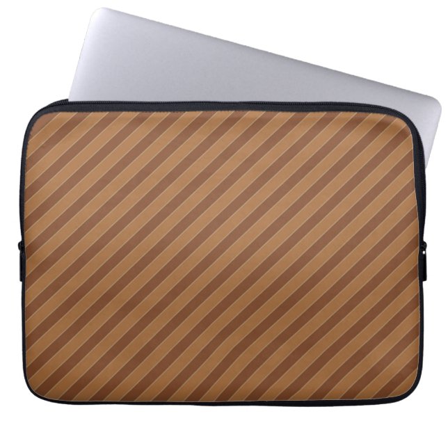 Housse Pour Ordinateur Portable Bandes Brown classiques (Devant)