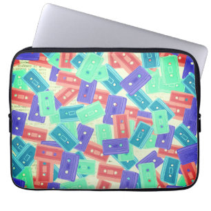 Housse Pour Ordinateur Portable Bandes-cassettes Pastel - 90s Musique esthétique