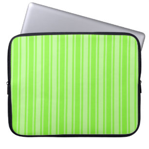 Housse Pour Ordinateur Portable Bandes de bonbons vert citron