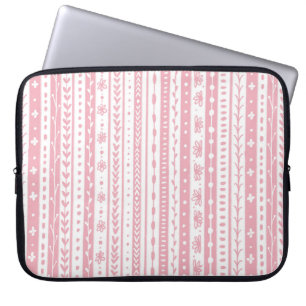 Housse Pour Ordinateur Portable Bandes de gribouillis florales