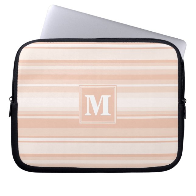 Housse Pour Ordinateur Portable Bandes de pêche monogramme (Devant)