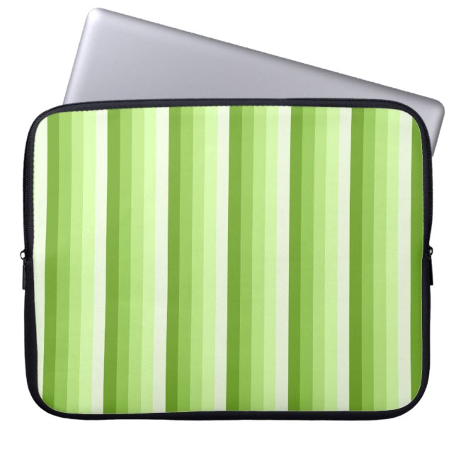 Housse Pour Ordinateur Portable Bandes d'ombre vert citron (Devant)