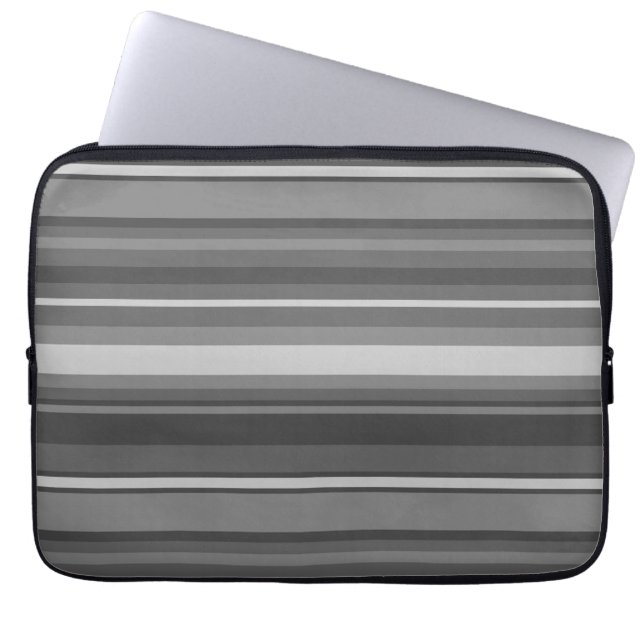 Housse Pour Ordinateur Portable Bandes grises (Devant)