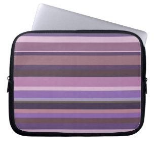 Housse Pour Ordinateur Portable Bandes horizontales mauves