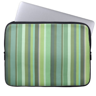 Housse Pour Ordinateur Portable Bandes horizontales vert olive