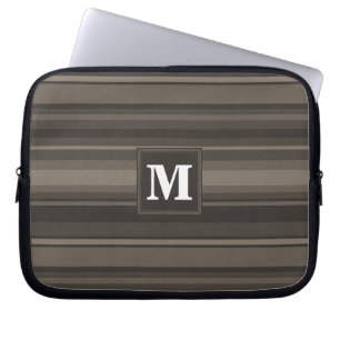 Housse Pour Ordinateur Portable Bandes taupe monogramme