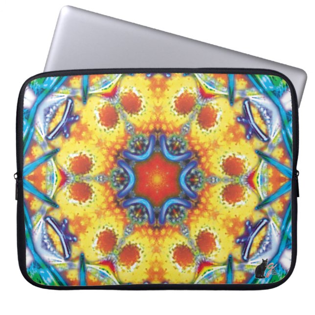 Housse Pour Ordinateur Portable BannaPuddin Kaleidoscope Laptop Sleeve (Devant)