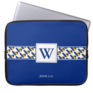 Housse Pour Ordinateur Portable BARBADOS Monogramme Bible chrétienne Ordinateur po