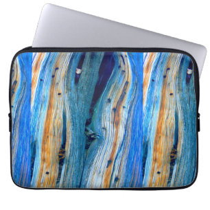 Housse Pour Ordinateur Portable Barres patinées bleues