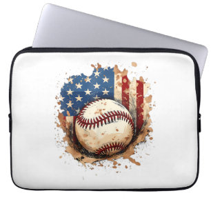 Housse Pour Ordinateur Portable Baseball 4 juillet Hommes USA American Flag Boys P