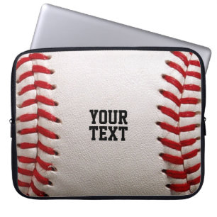 Housse Pour Ordinateur Portable Baseball Softball Couture Texte Personnalisé