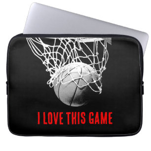 Housse Pour Ordinateur Portable Basket-ball Black & White Love