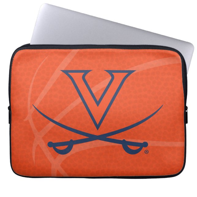 Housse Pour Ordinateur Portable Basket-ball des Cavaliers de Virginie (Devant)