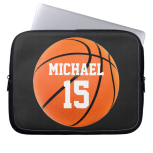 Housse Pour Ordinateur Portable Basket-ball Votre nom