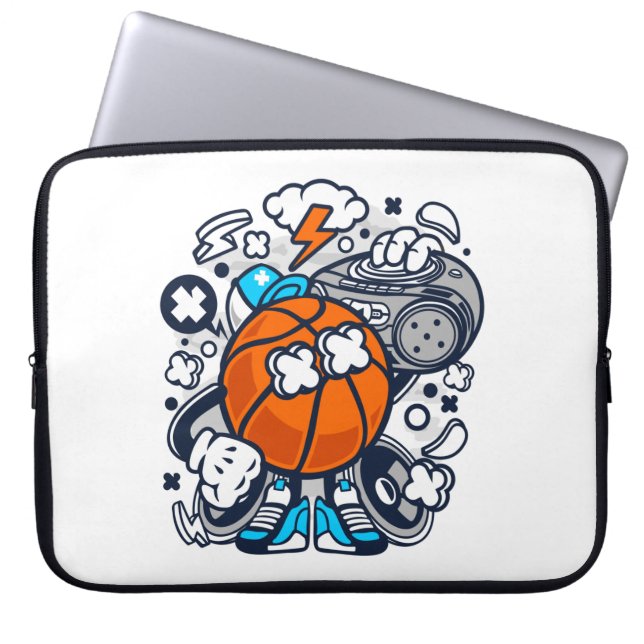 Housse Pour Ordinateur Portable Basketball Boombox Carton | Sport (Devant)