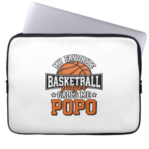 Housse Pour Ordinateur Portable Basketball Popo Drôle Vintage Sports Design_1