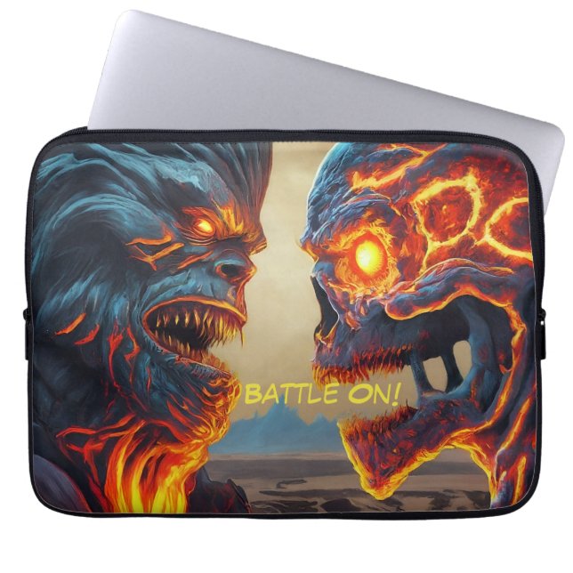 Housse Pour Ordinateur Portable Bataille Monster (Devant)