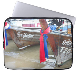 Housse Pour Ordinateur Portable Bateaux sur les îles de phi de phi de la plage  ,