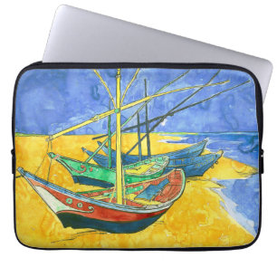 Housse Pour Ordinateur Portable Bateaux Vincent van Gogh à Saintes-Marie