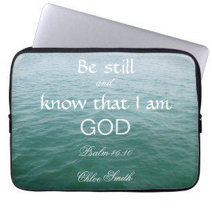 Housse Pour Ordinateur Portable Be Still Bible Verse Psaume 46:10
