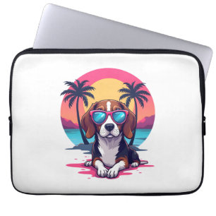 Housse Pour Ordinateur Portable Beagle Sunset Arrière - plan Chemise, maman Beagle