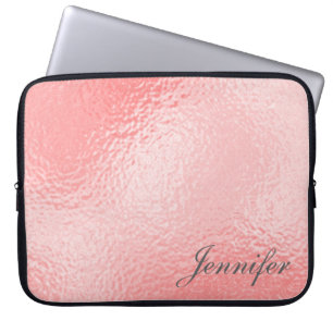 Housse Pour Ordinateur Portable Beau chic PINK imprimé brillant PERSONNALISÉ