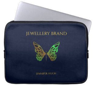 Housse Pour Ordinateur Portable Beau papillon bleu foncé