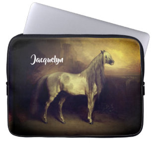 Housse Pour Ordinateur Portable Beau Stallion arabe gris tacheté