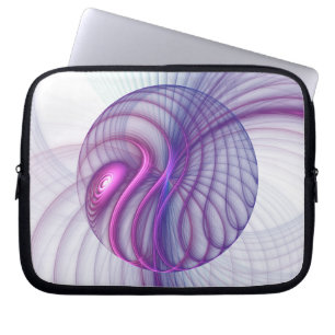 Housse Pour Ordinateur Portable Beaux Mouvements Abstrait Fractal Art Rose