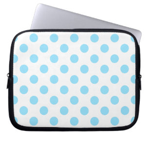 Housse Pour Ordinateur Portable Bébé pois bleu et blanc