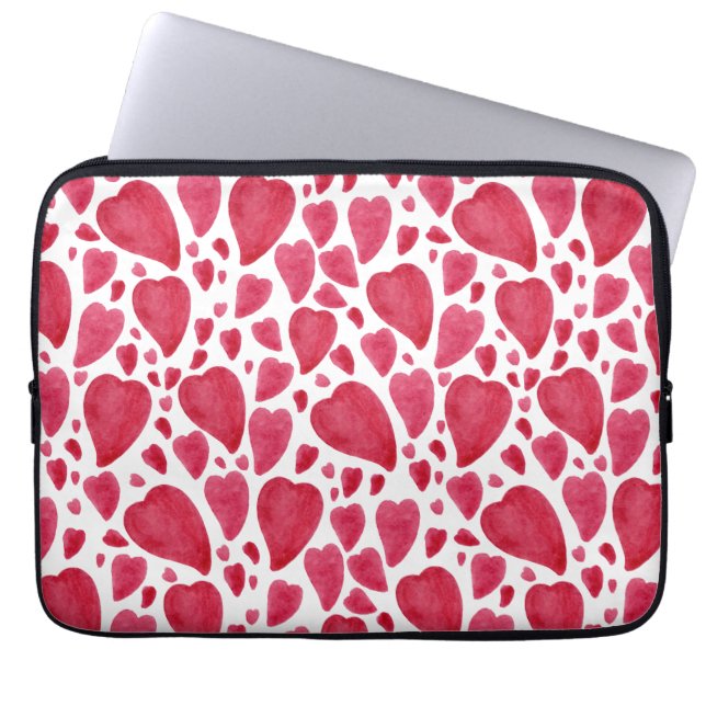 Housse Pour Ordinateur Portable Belle aquarelle Coeur (Devant)